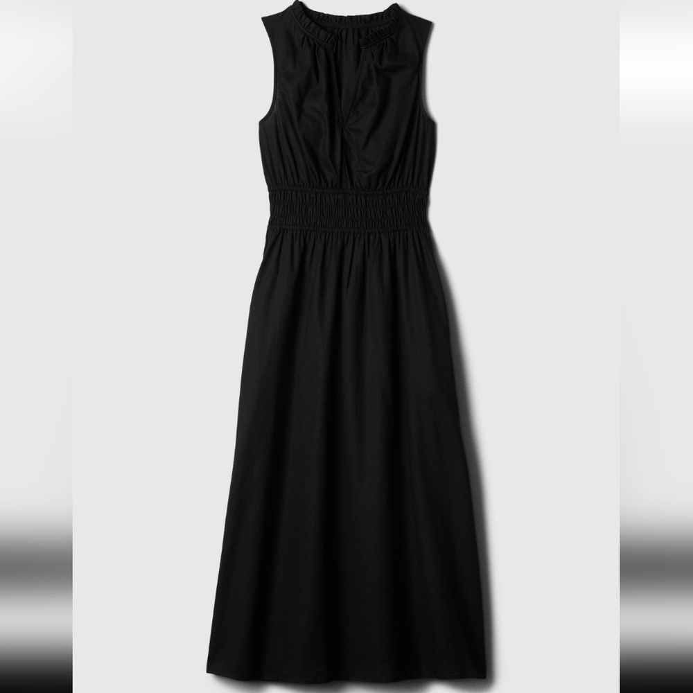 GAP Linen-Blend Splitneck Maxi Dress - Picture 3 of 4